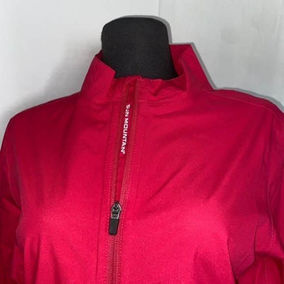 SUN MOUNTAIN WATERPROOF WINDBREAKER PINK JACKET OUTDOOR SPORT MEDIUM - Picture 4 of 6